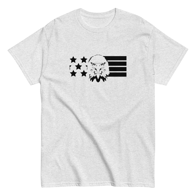 Detailed Black Eagle's Honor t-shirt in Ash, product mockup
