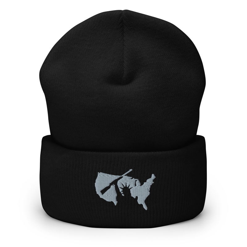 Liberty Within Grey Embroidered Beanie