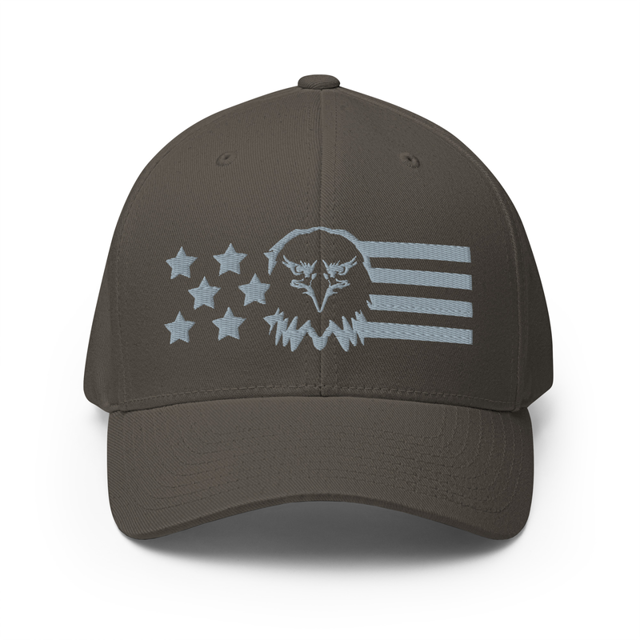 Eagle's Honor Grey Embroidered Cap 2.0 in Dark Grey colorway, product mockup