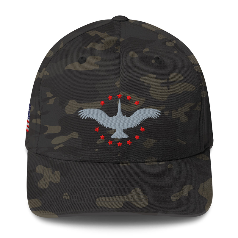 Wings of Liberty Grey & Red Embroidered Cap