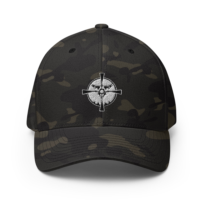 Eagle's Aim Black & White Embroidered Cap
