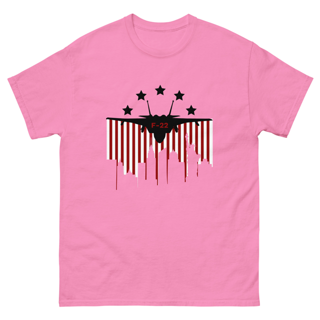 Freedom Takes Flight Unisex T-Shirt in Azalea colorway, product mockup