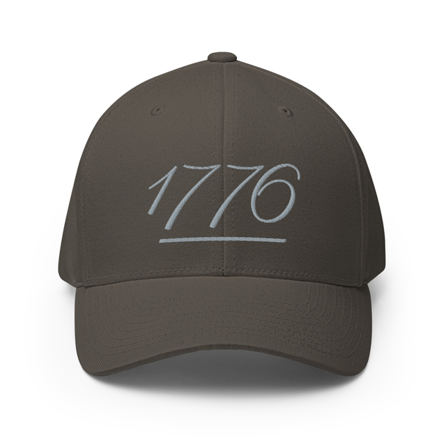 1776 v2 Embroidered Independence Day Cap in Dark Grey colorway, product mockup