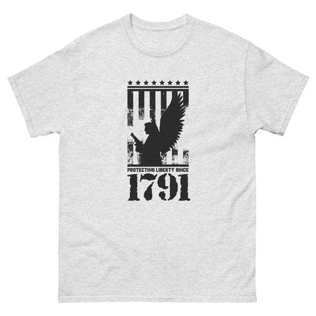 Protecting Liberty Since 1791 Unisex T-Shirt in Ash, product mockup