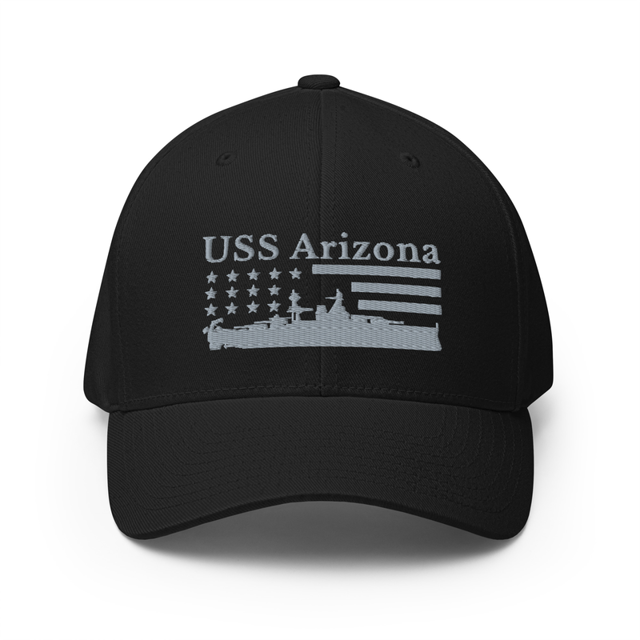 USS Arizona Stars and Stripes Embroidered Cap, second view