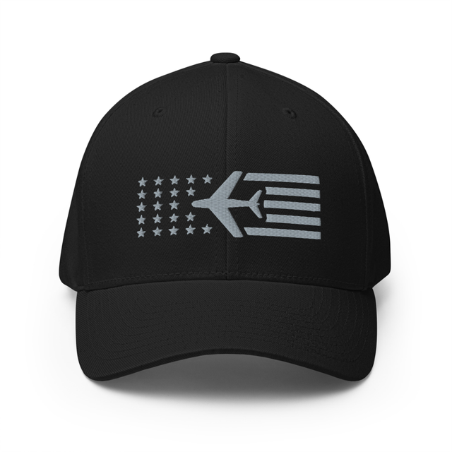 F-86 Sabre Fighter Jet Stars And Stripes Embroidered Cap, second view
