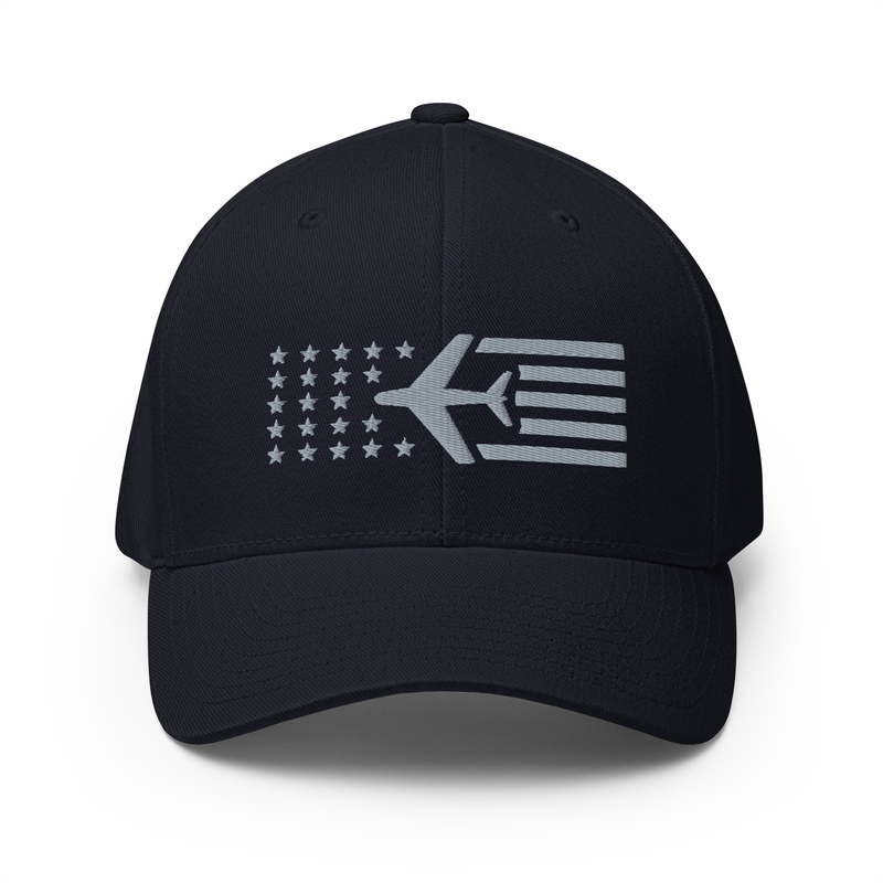F-86 Sabre Fighter Jet Stars And Stripes Embroidered Cap