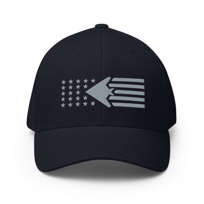 F-117 Nighthawk Stealth Aircraft Stars And Stripes Embroidered Cap