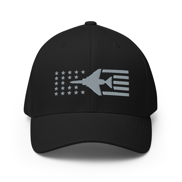 F-4 Phantom II Stars and Stripes cap in Black colorway, product mockup