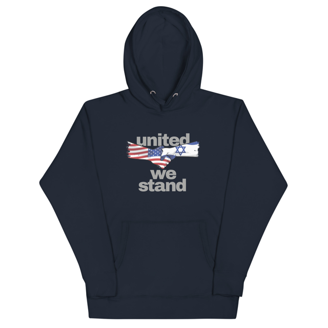 United We Stand Israel and America Unisex Hoodie, second view