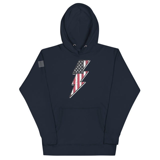 Lightning Bolt America Unisex Hoodie, second view