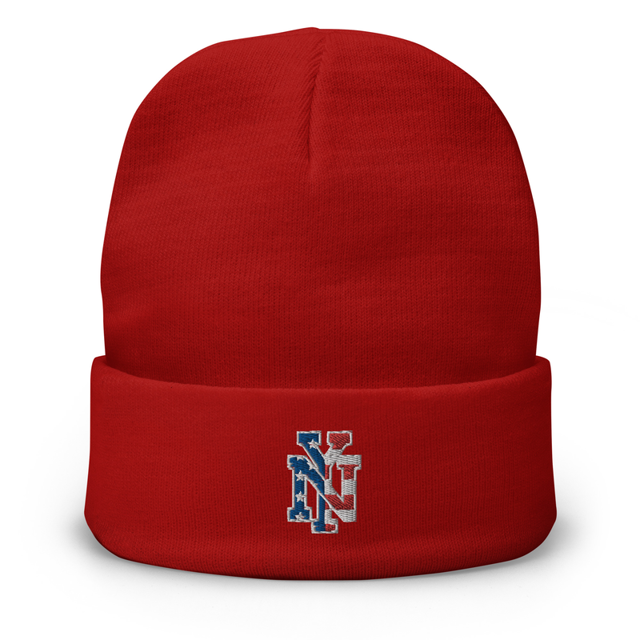 Patriotic New York Emblem Embroidered Beanie, second view