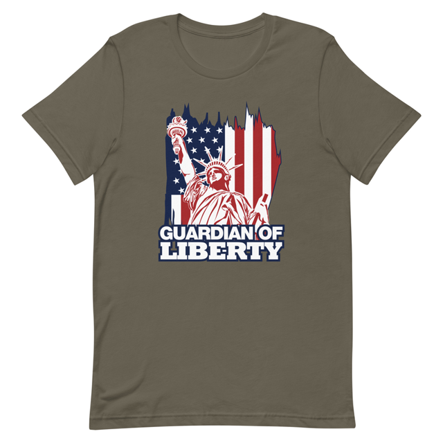 Guardian Of Liberty t-shirt in Army, product mockup