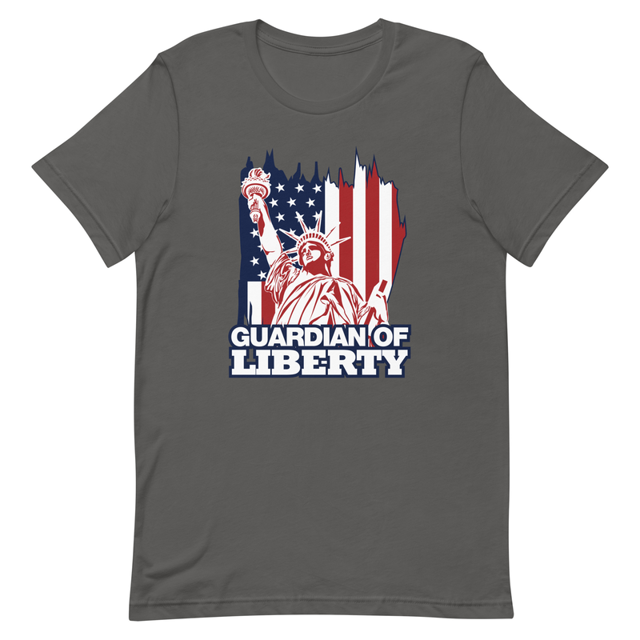 Guardian Of Liberty t-shirt in Asphalt, product mockup