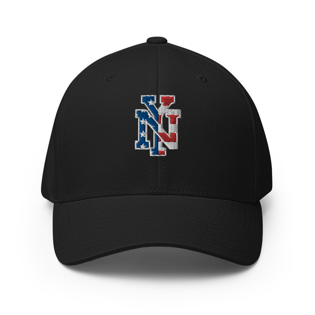 Patriotic New York Emblem Structured Twill Cap in Black, product mockup