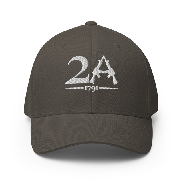 2nd Amendment Structured Twill Cap in Dark Grey, product mockup