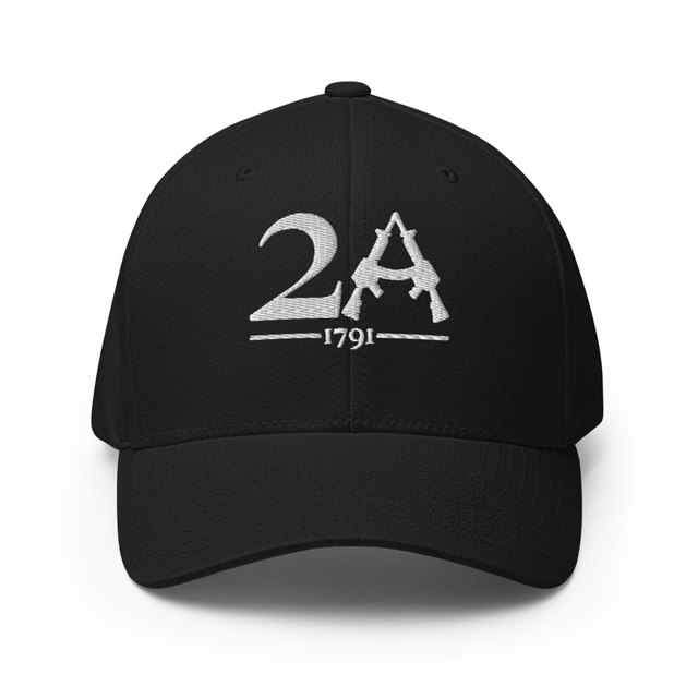 2nd Amendment Structured Twill Cap in Black, product mockup