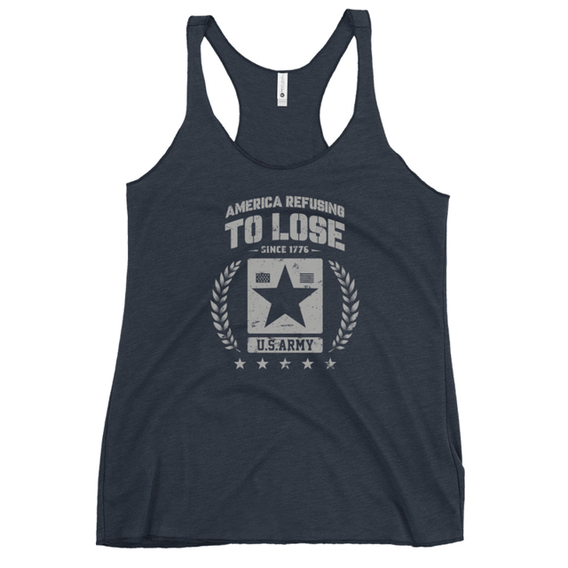 America Refusing To Lose Since 1776 Women's Tank Top in Vintage Navy, product mockup