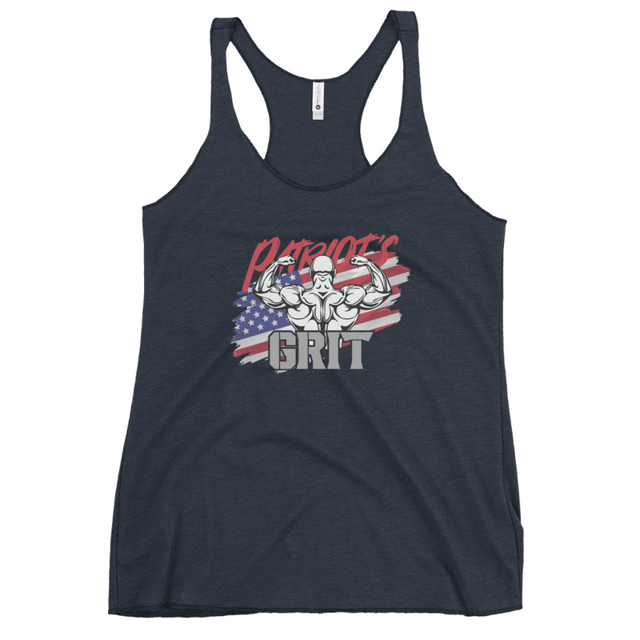 Patriot's Grit Women's Tank Top in Vintage Navy, product mockup