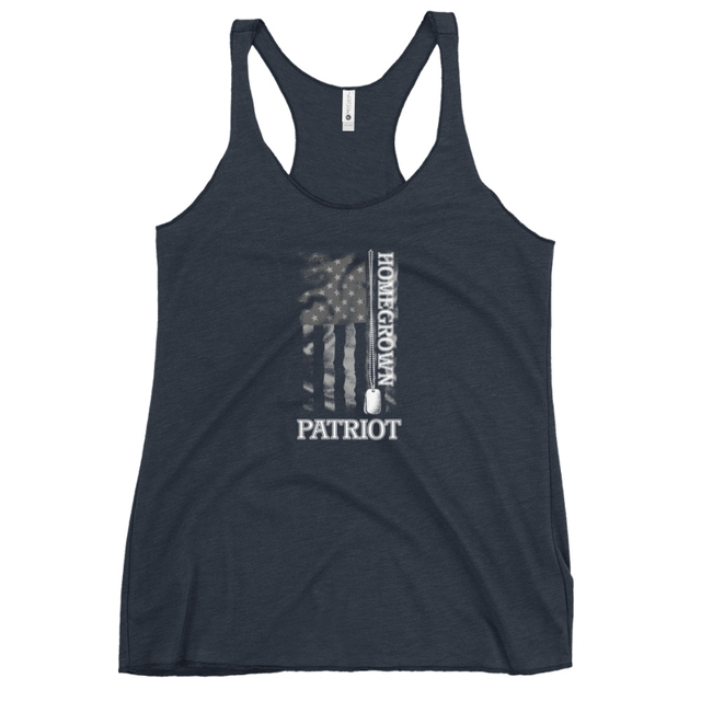 Homegrown Patriot Women's Tank Top in Vintage Navy, product mockup