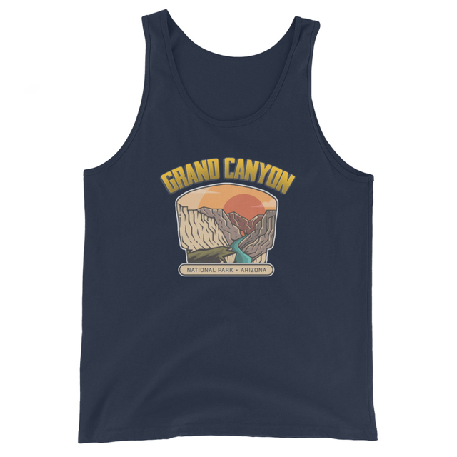 Grand Canyon Outdoors Men's Tank Top in Navy, product mockup