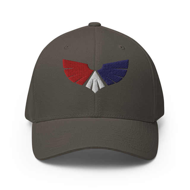 Eagle Freedom Symbol Structured Twill Cap in Dark Grey colorway, product mockup