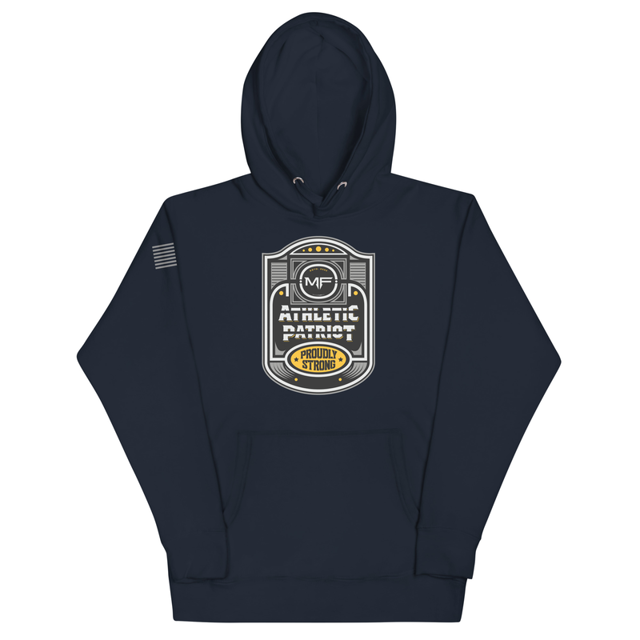 Athletic Patriot Proudly Strong Unisex Hoodie, second view