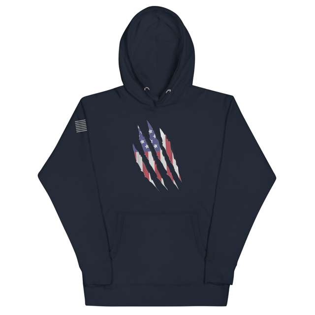 Patriot Grunge Slash Unisex Hoodie, second view