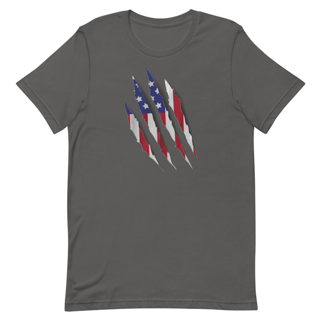 Patriot Grunge Slash t-shirt in Asphalt, product mockup