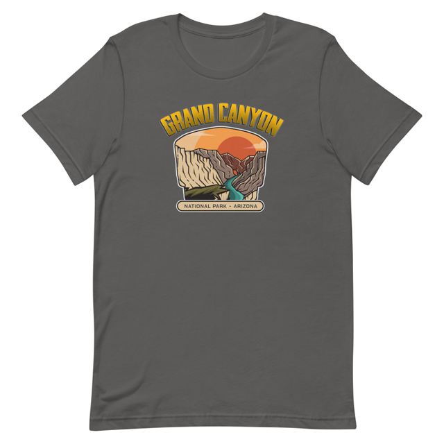 Grand Canyon Outdoors t-shirt in asphalt, product mockup