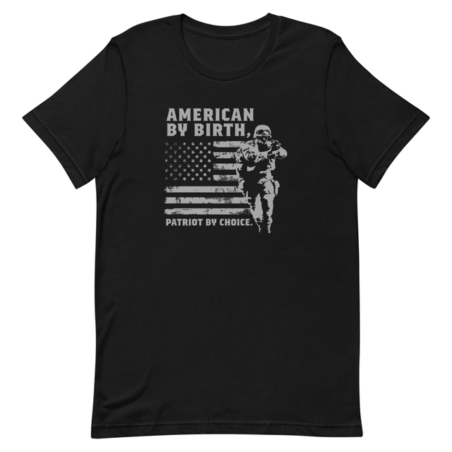 American By Birth, Patriot By Choice t-shirt, second view