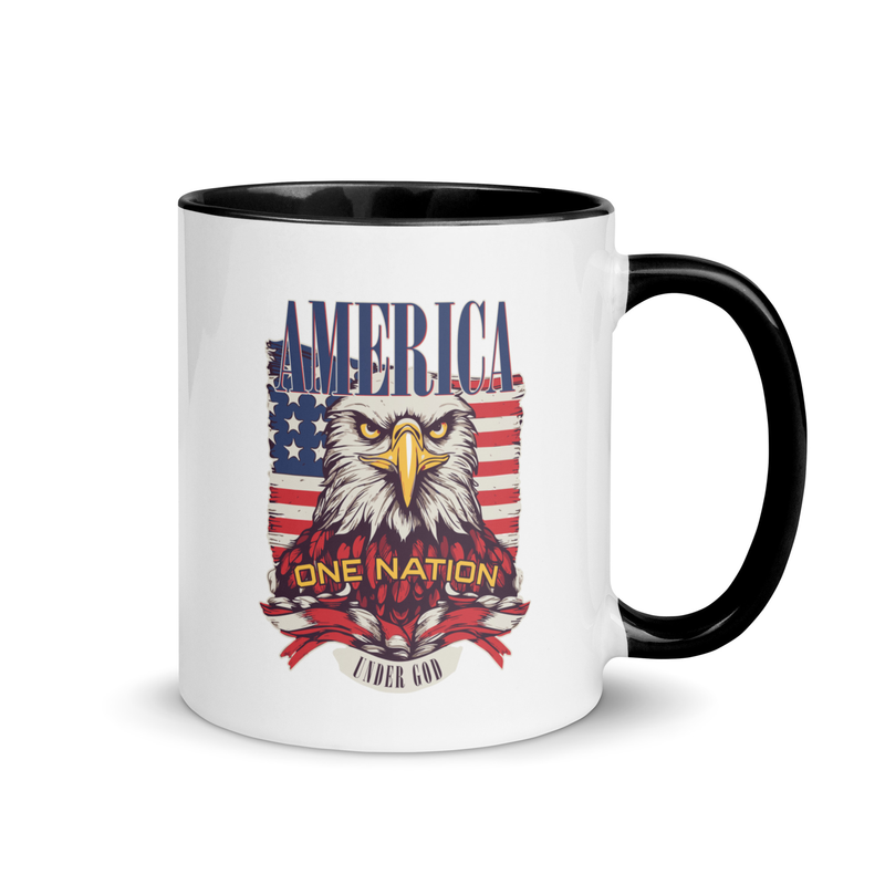 America One Nation Under God Mug with Color Inside