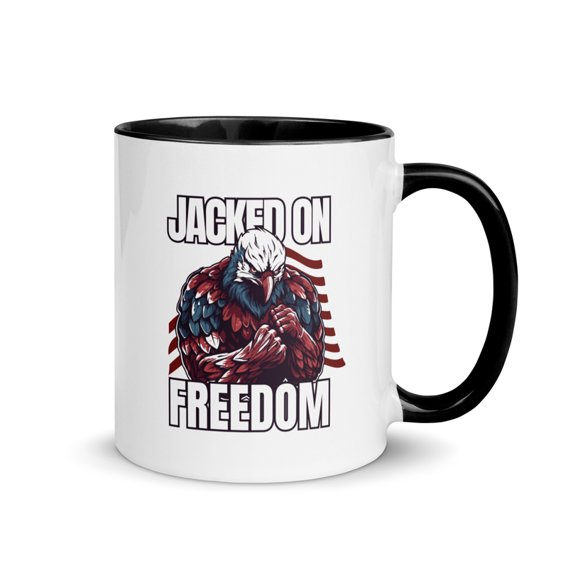 Jacked On Freedom Mug with Color Inside
