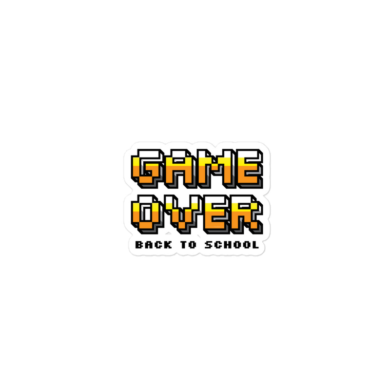 Game Over Back To School Bubble-free stickers