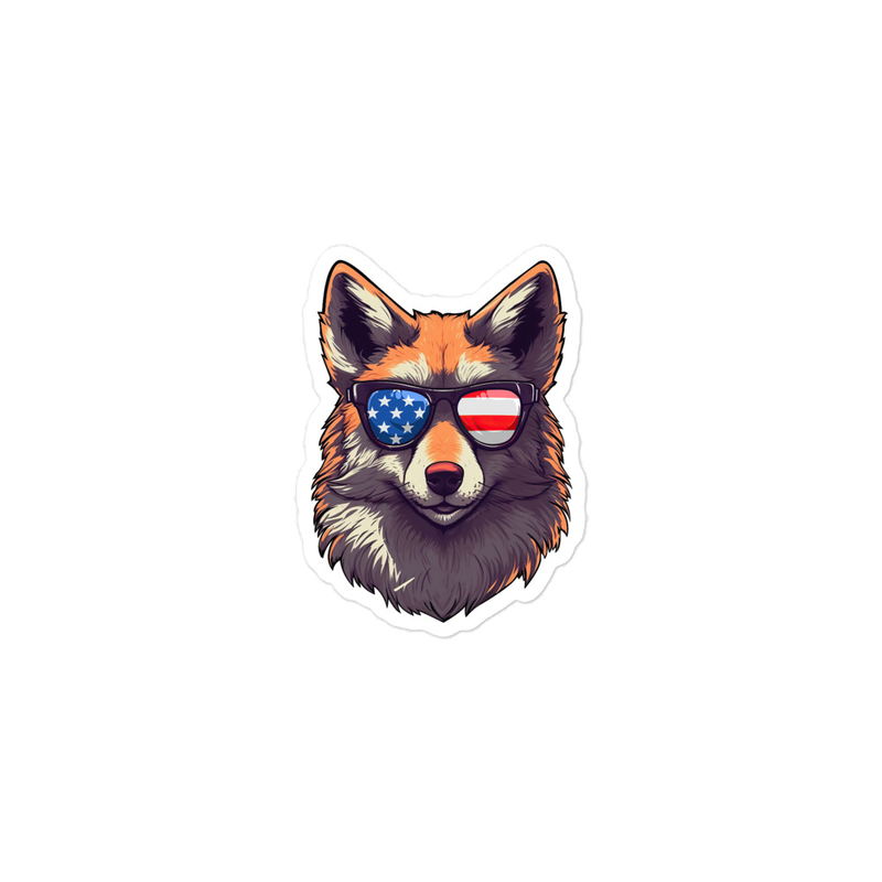 Furry Fox Bubble-free stickers