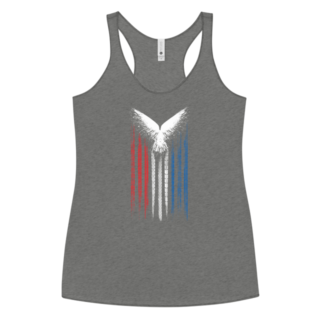 American Patriot Eagle Symbol Women's Tank Top tank top in premium heather, product mockup