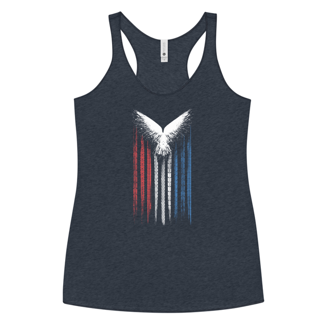 American Patriot Eagle Symbol Women's Tank Top tank top in vintage navy, product mockup