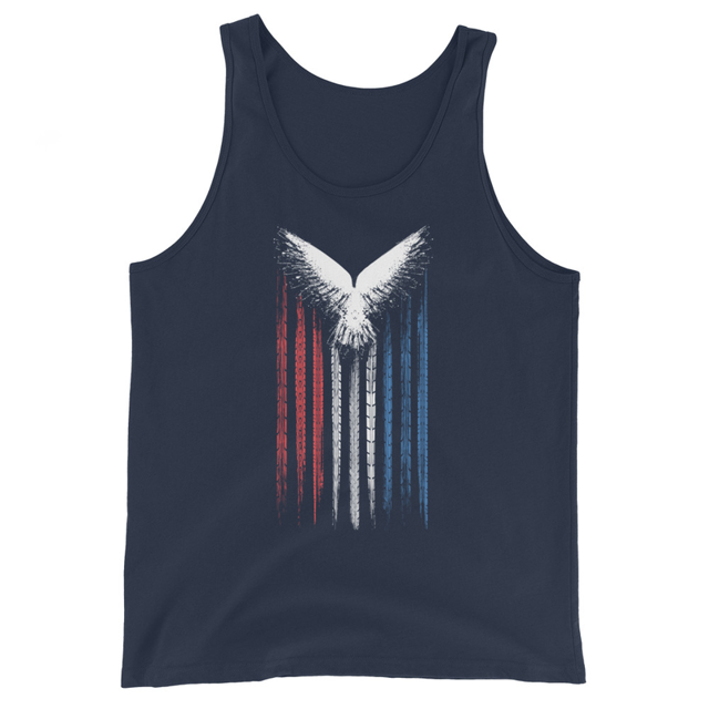 American Patriot Eagle Symbol Men's Tank Top in Navy, product photo