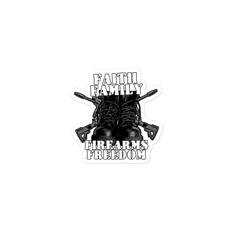 Faith Family Firearms Freedom Bubble-free stickers