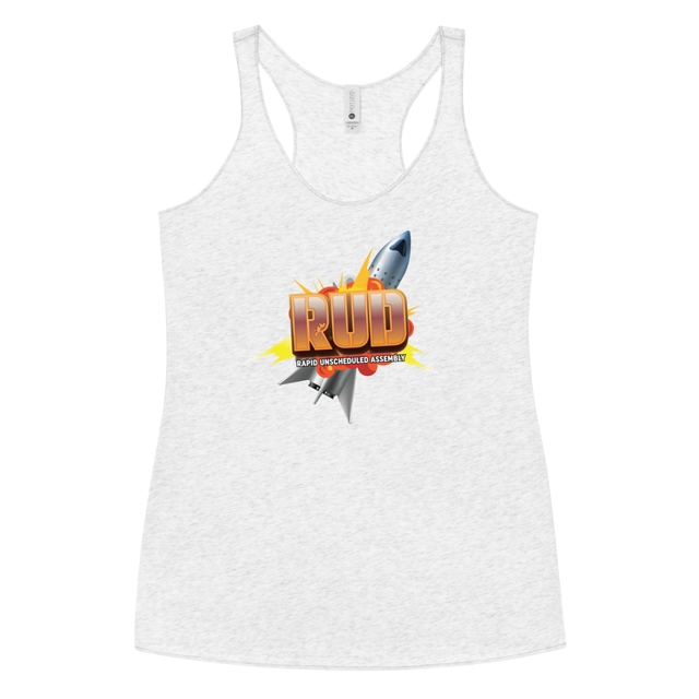 RUD - Rapid Unscheduled Disassembly Women's Tank Top in Heather White, product photo
