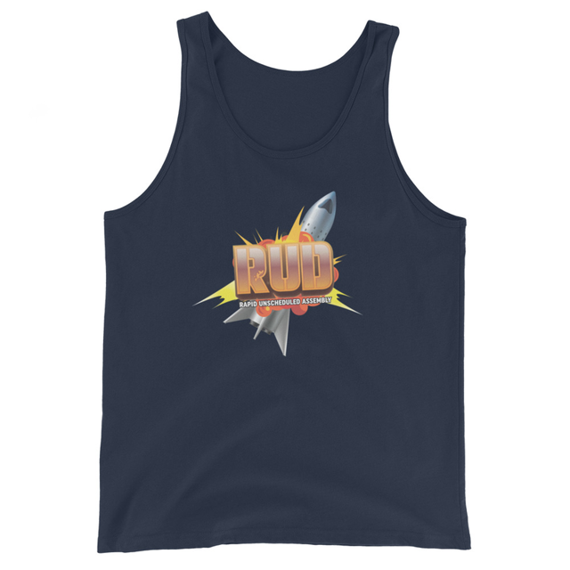 RUD - Rapid Unscheduled Disassembly Men's Tank Top in Navy, product photo