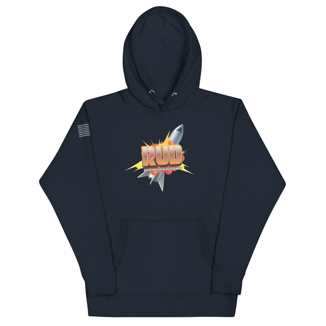 RUD - Rapid Unscheduled Disassembly Unisex Hoodie, second view