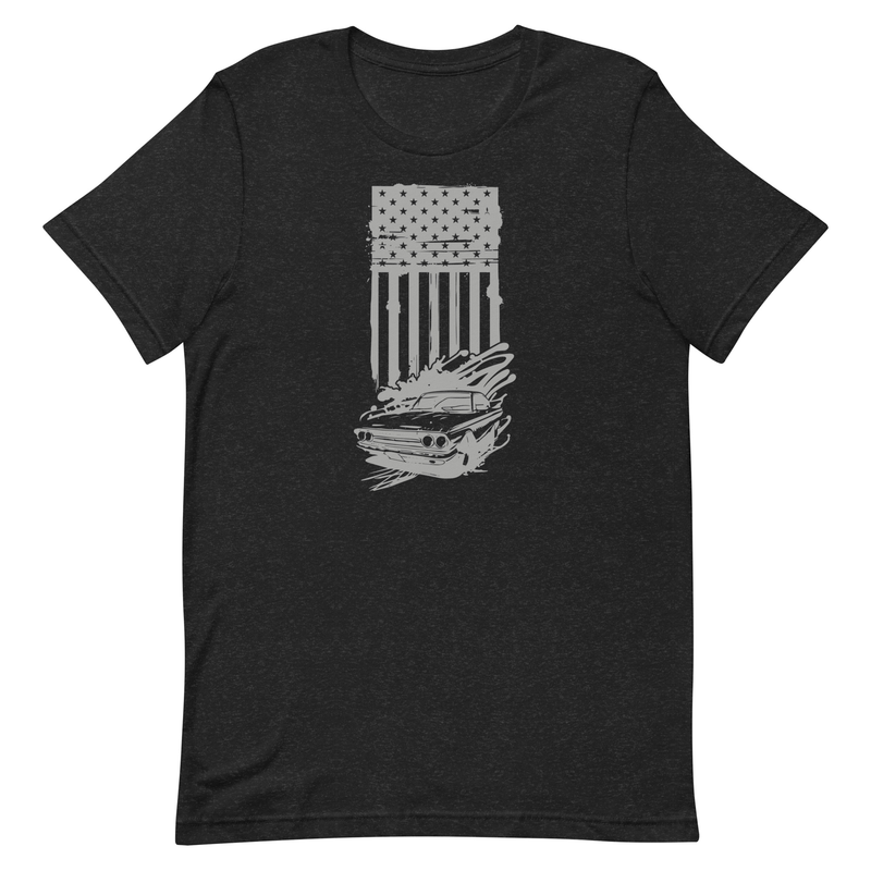 American Flag and Car t-shirt