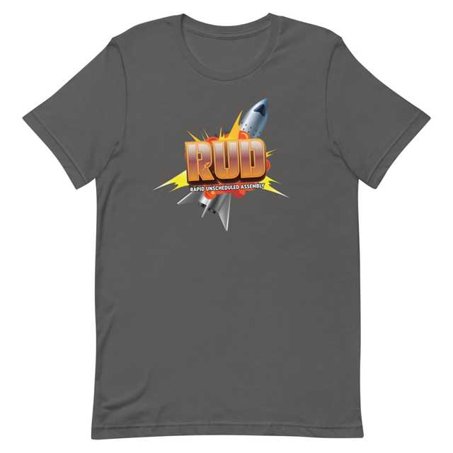 RUD - Rapid Unscheduled Disassembly Unisex t-shirt in Asphalt, product photo