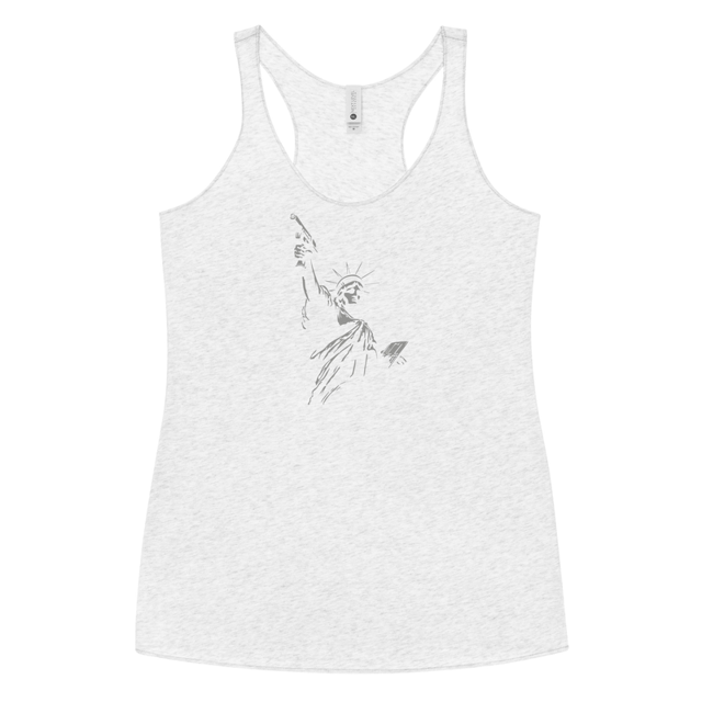 America: Land of the Gun Women's Tank Top in Heather White, product photo