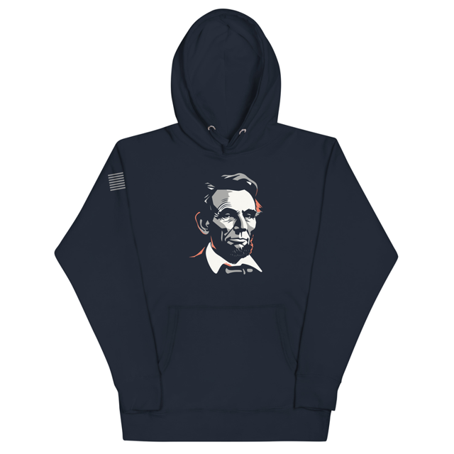 Abe Lincoln Silhouette Unisex Hoodie, second view