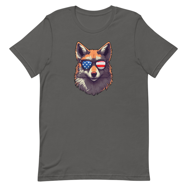 Furry Fox t-shirt in Asphalt, product photo