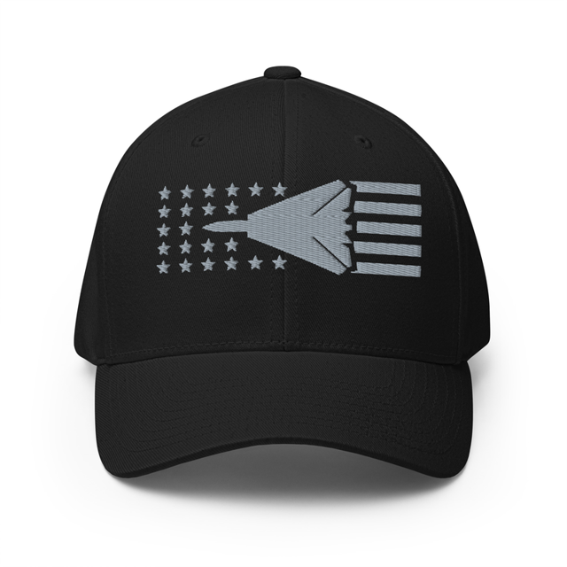F-14 Tomcat With Stars And Stripes Embroidered Cap, second view