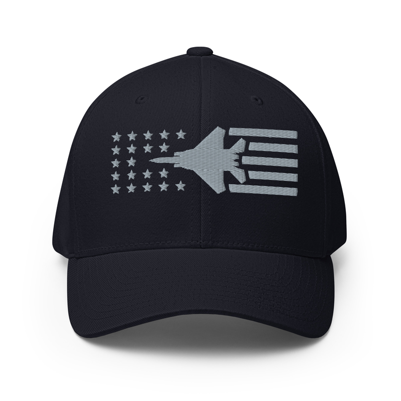 F15 Fighter Jet Stars And Stripes Embroidered Cap