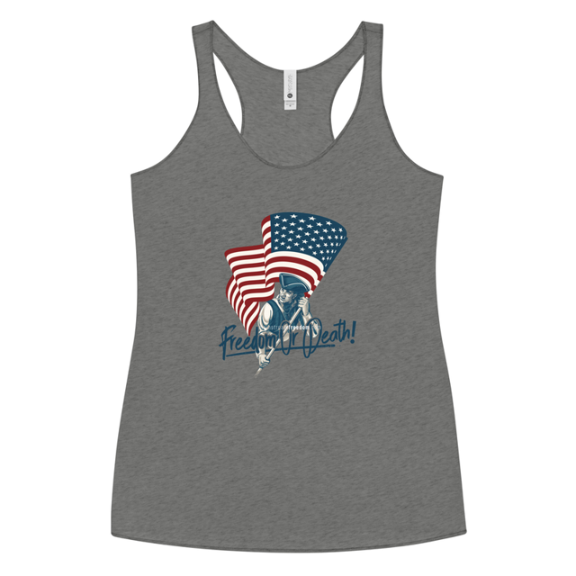 Freedom or Death Women's Tank Top in premium heather, product mockup